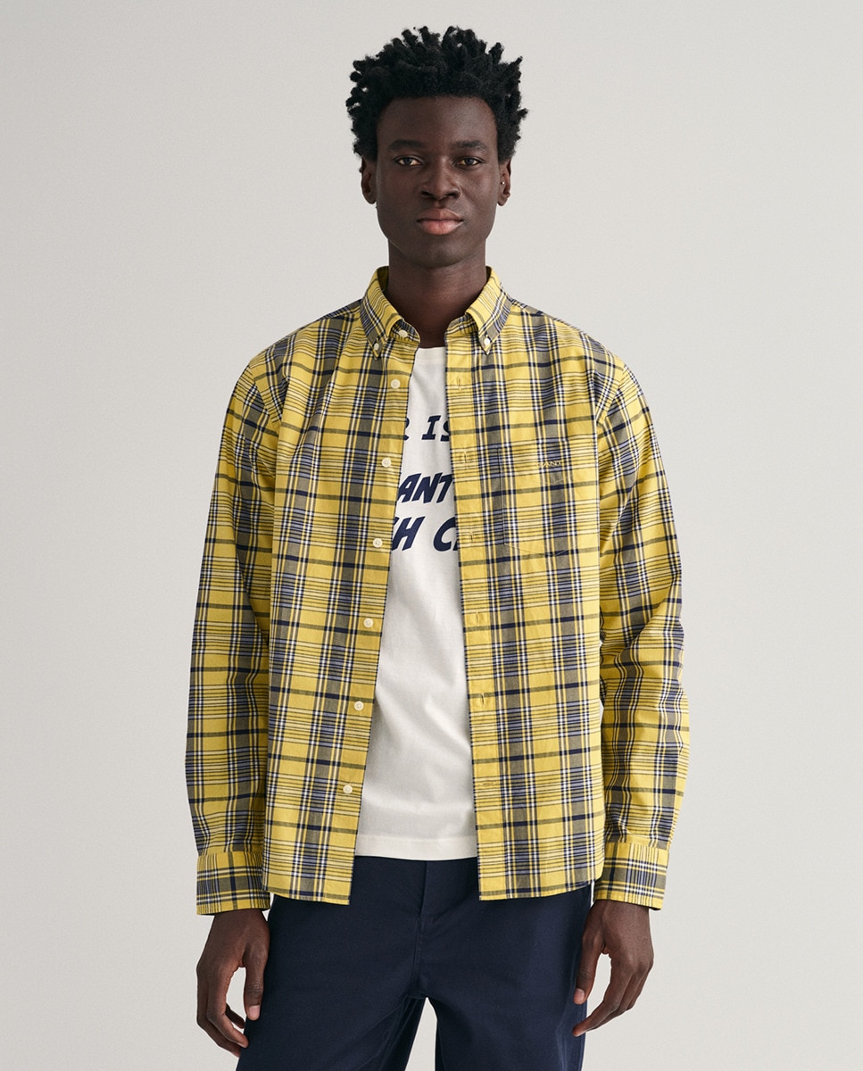 Chemise popeline imprimé carreaux