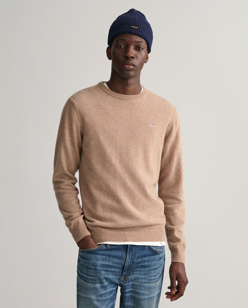 Pull en lambswool à col rond