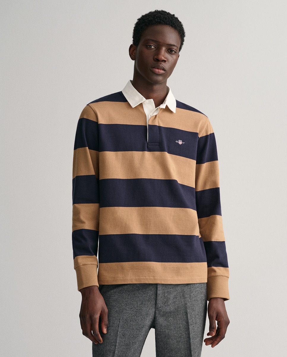 Polo à motif manches longues