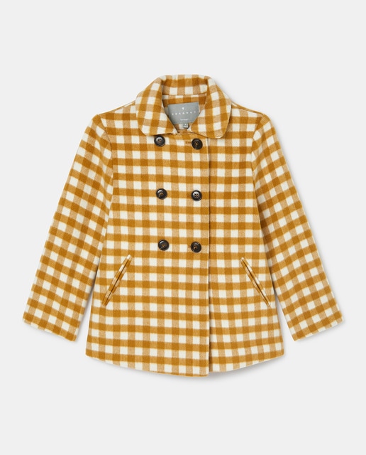 Imagen 0 de Chaquetón de niña con estampado de cuadros vichy