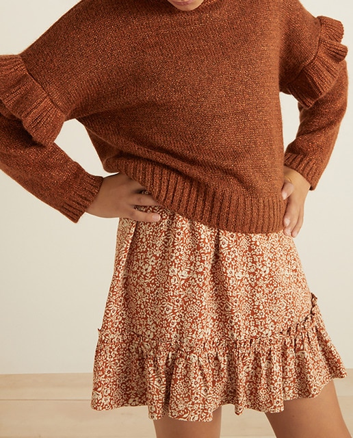 Imagen 0 de Jersey de niña lurex volantes en manga