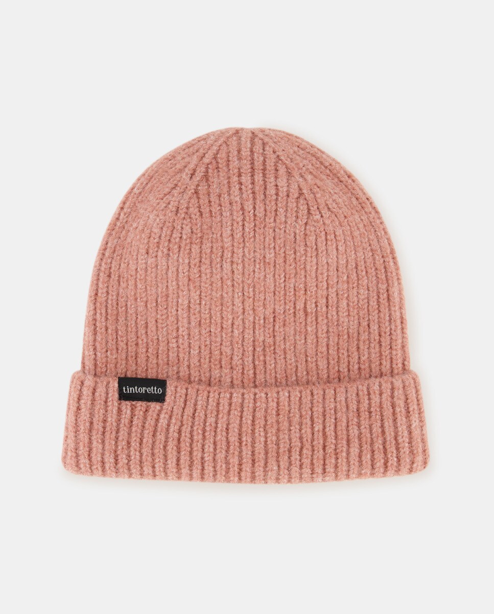 Bonnet en maille avec ourlet