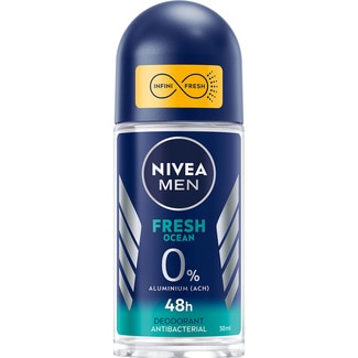 desodorante roll-on antibacteriano Fresh Ocean 48h envase 50 ml 0% aluminio - Nivea Men