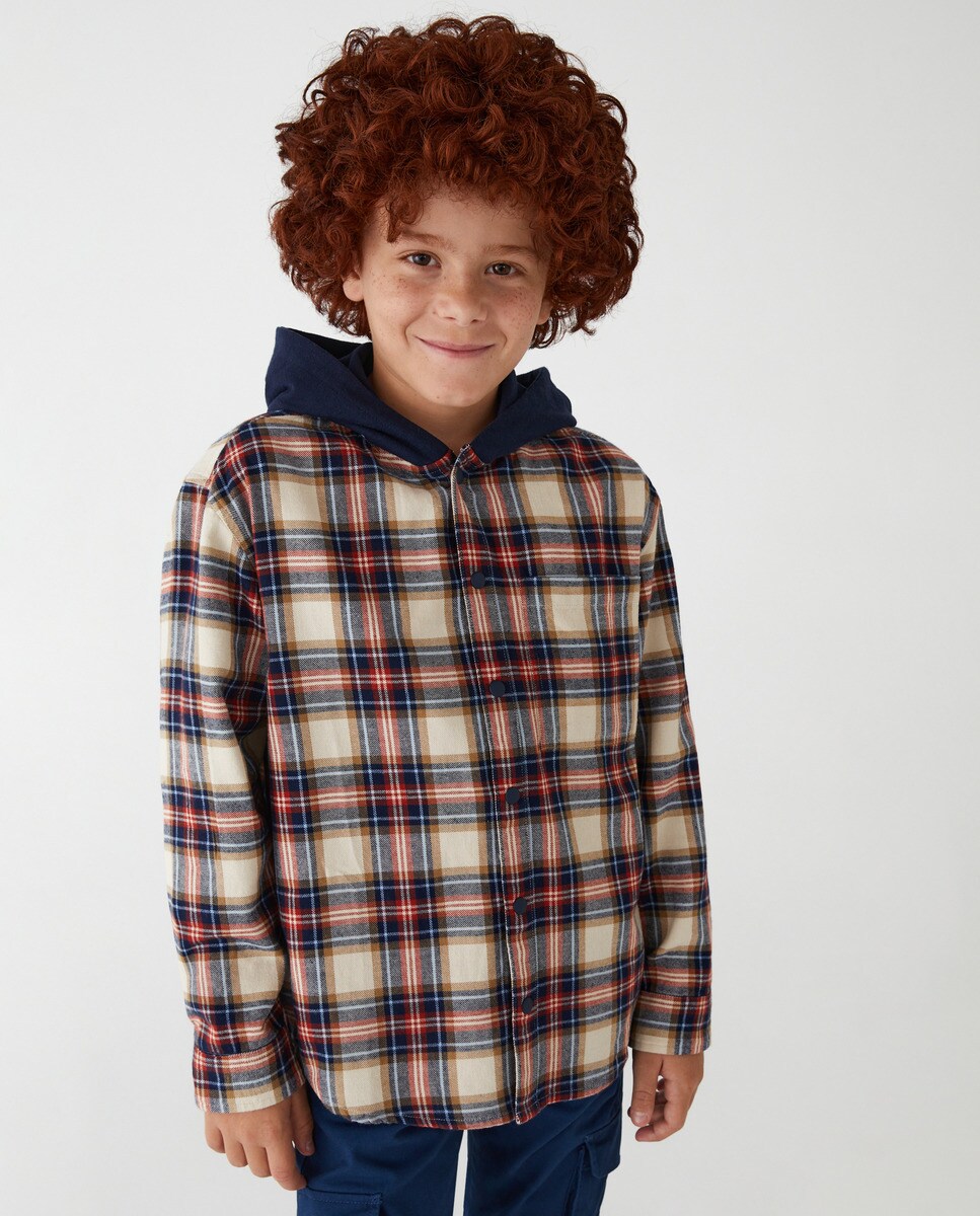 Surchemise manches longues carreaux flanelle