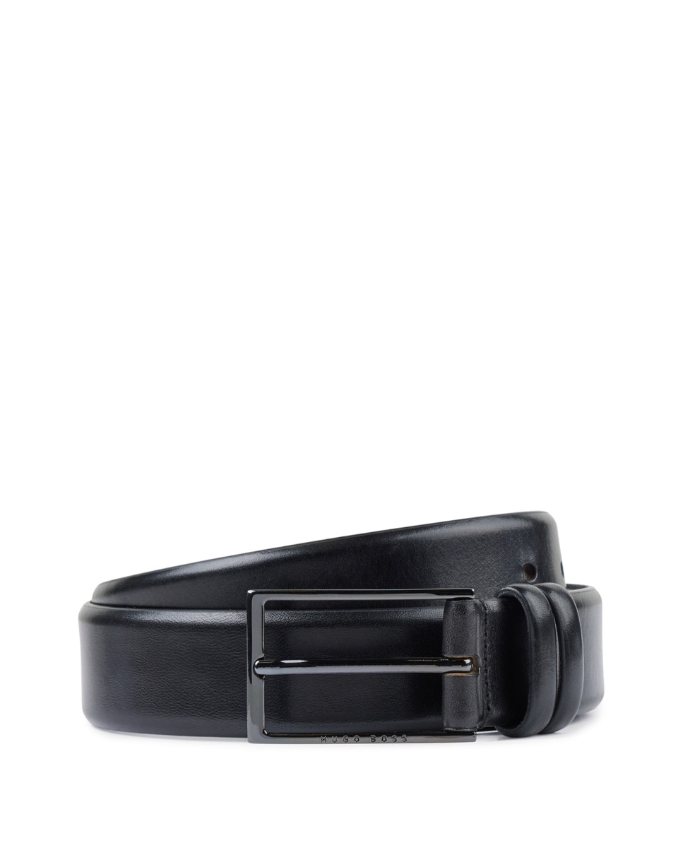 Imagem 0 de Cinto com Ferragens de Metal Pesado e em Pele de Curtimento Vegetal