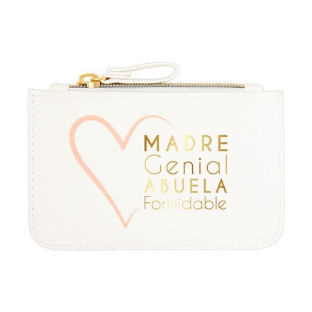 Portatodo pequeño con cremallera Madre Genial Draeger blanco y