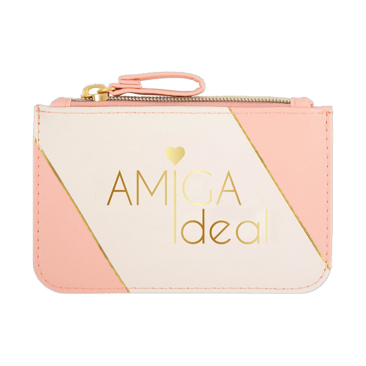 Portatodo pequeño con cremallera Amiga Ideal Draeger rosa Rosa / Dorado-1