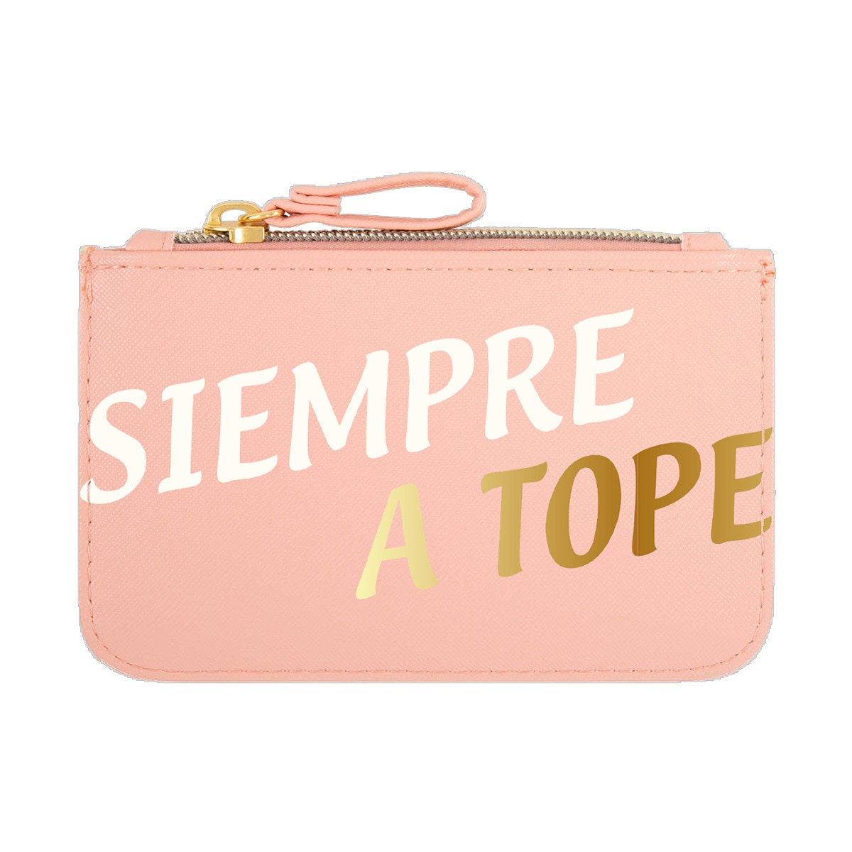 Portatodo pequeño con cremallera Siempre a Tope Draeger rosa Rosa / Dorado-1