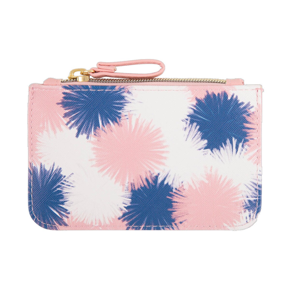 Portatodo pequeño con cremallera copos Draeger rosa Rosa / Azul-1