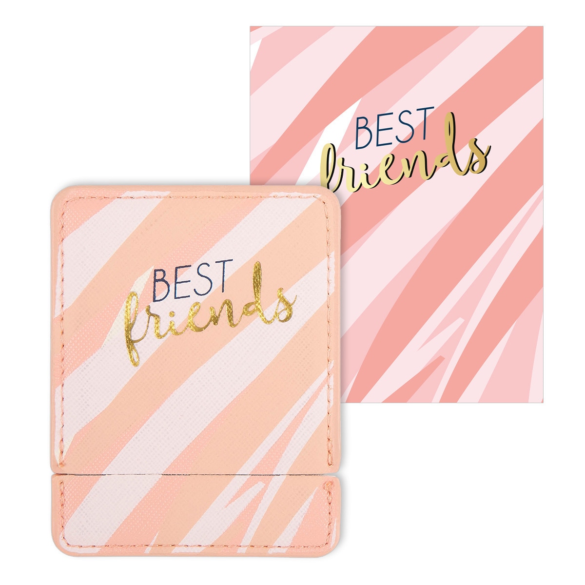 Imagen 0 de Tarjeta espejo Best Friends Draeger rosa