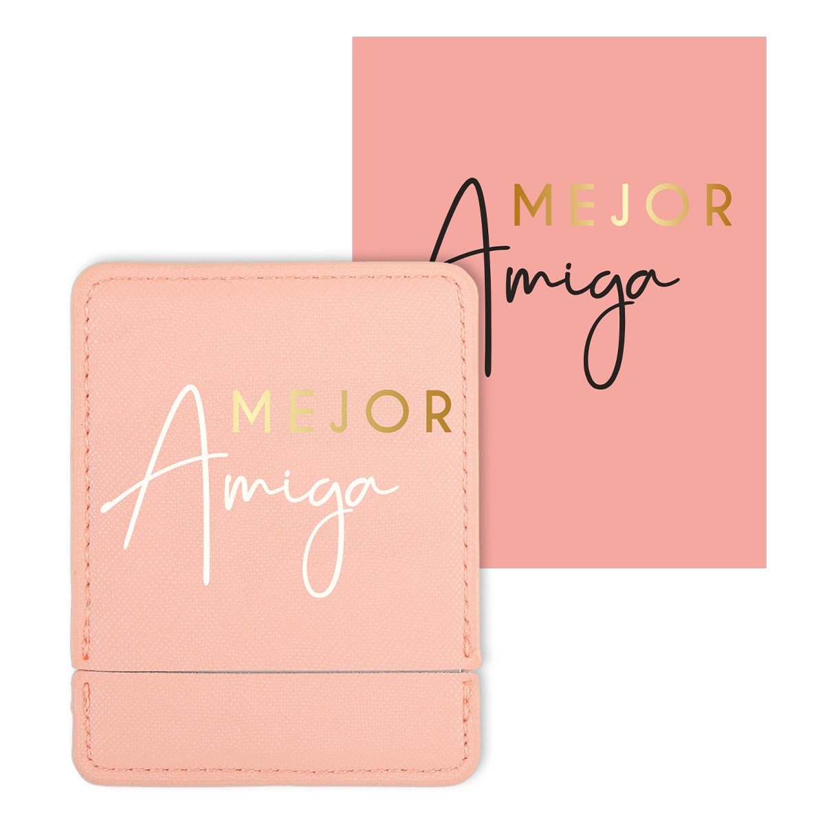 Tarjeta espejo Mejor Amiga Draeger rosa Rosa / Dorado-1