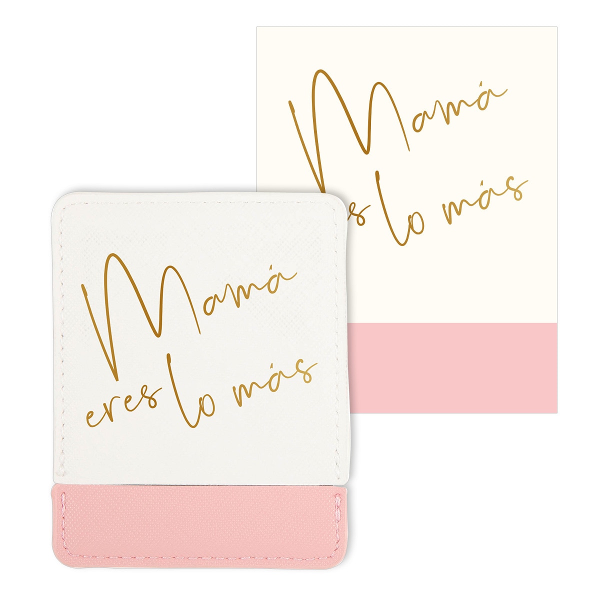 Tarjeta espejo Mamá Eres lo Más Draeger blanco Blanco/Rosa-1