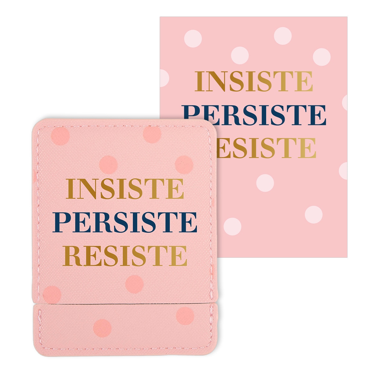 Tarjeta espejo Insiste, Persiste, Resiste Draeger rosa Rosa-1
