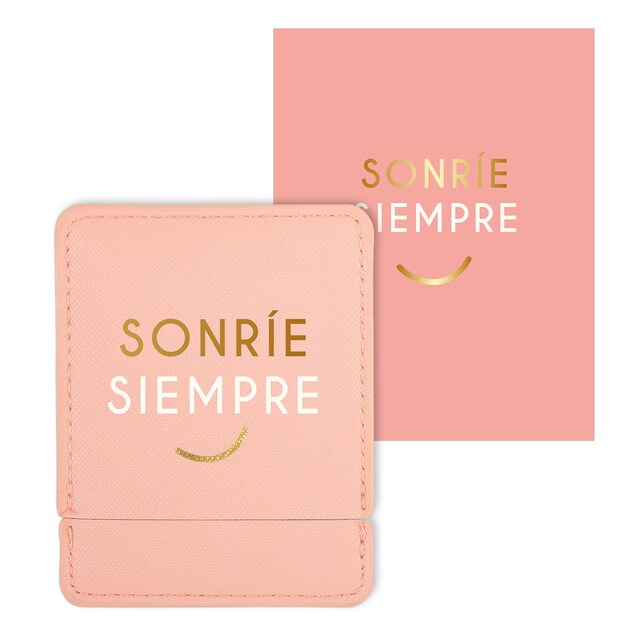 Imagen 0 de Tarjeta espejo Sonríe siempre Draeger rosa
