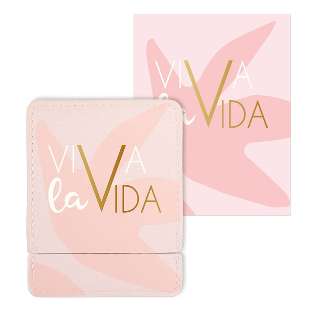 Imagen 0 de Tarjeta espejo Viva la vida Draeger rosa