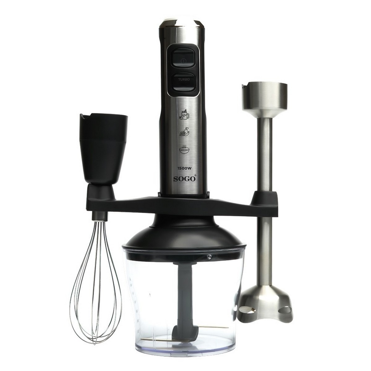 Varinha Mágica Sogo BAT-SS-14480 de 1500 W com Acessórios - Inox e Preto Inox/Preto-2
