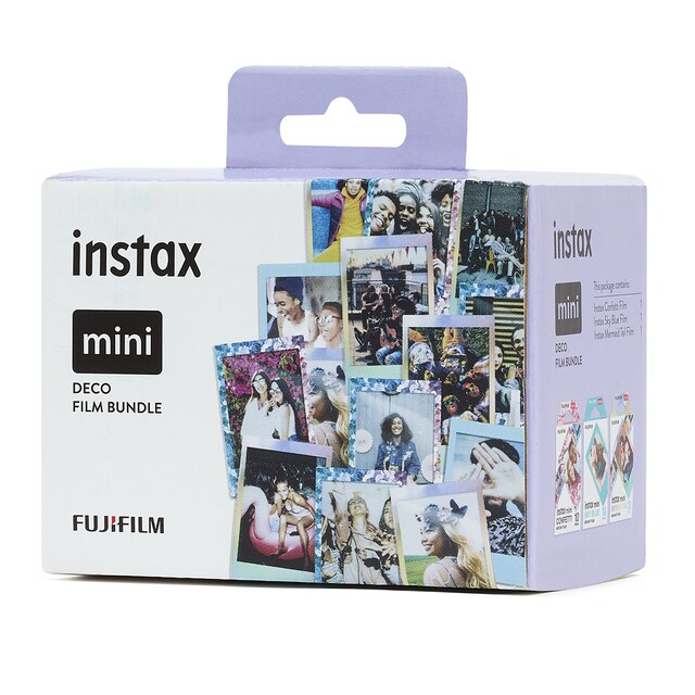 Imagen 0 de Kit de películas instax mini DECO (10 x Confetti, 10 x Mermaid Tail, 10 x Blue Frame)