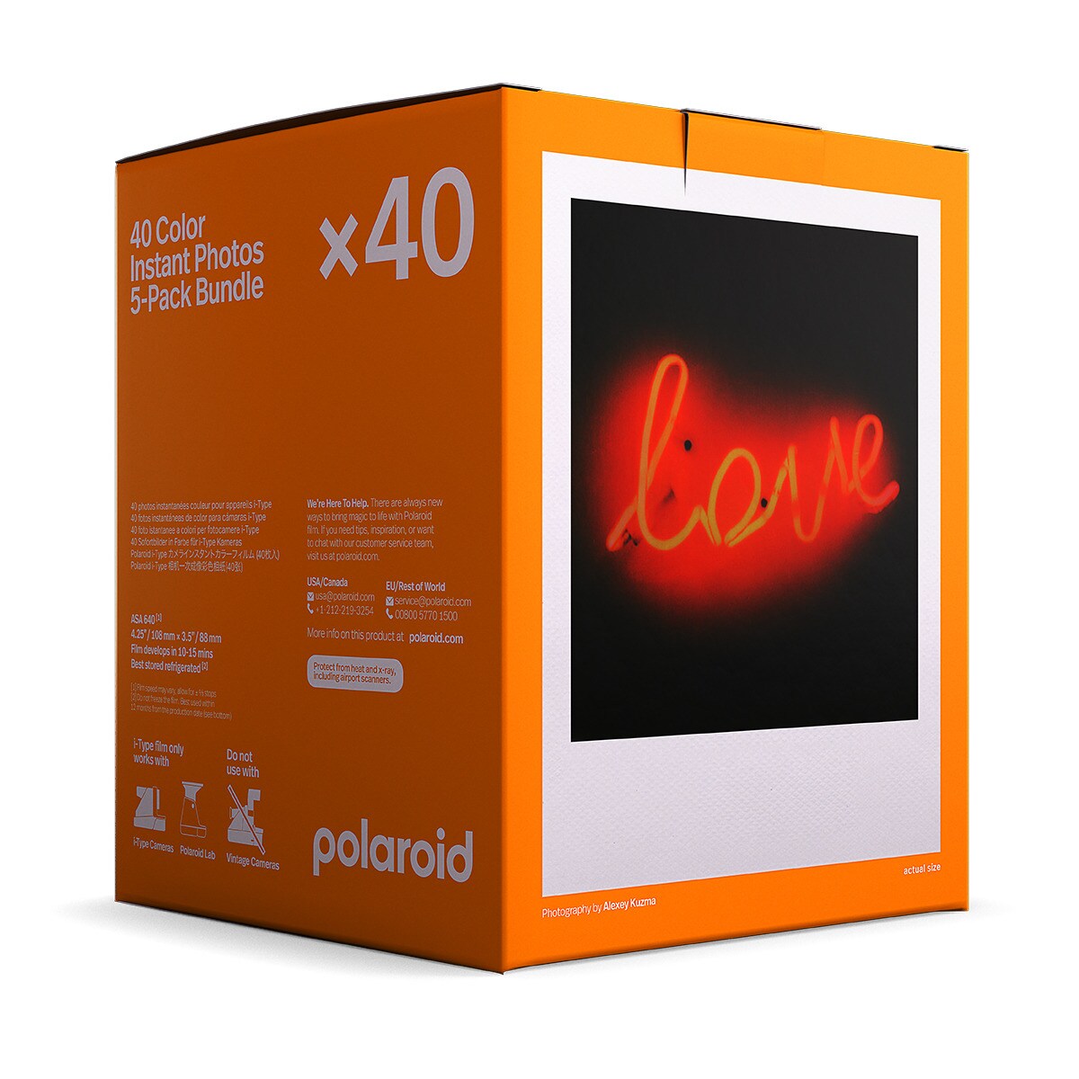 Pack de 5 películas I-Type instantáneas Polaroid 3