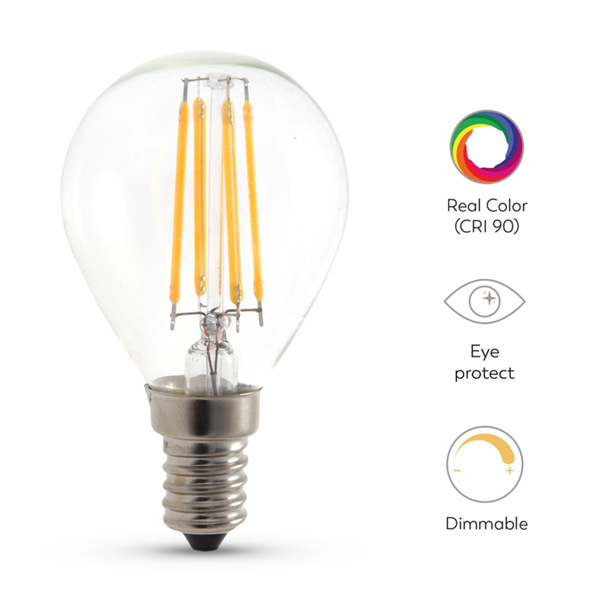 Bombilla LED Dimable Esférica E14 6 W 810 lm 2700 K 461111A Garza 2