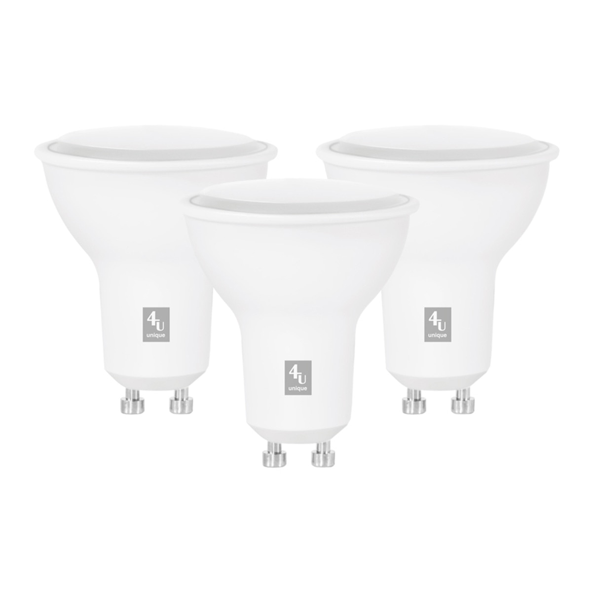 Imagem 0 de Pack de 3 Lâmpadas LED GU10 Quente 5,5 W 500 lm 3000 K 450229A