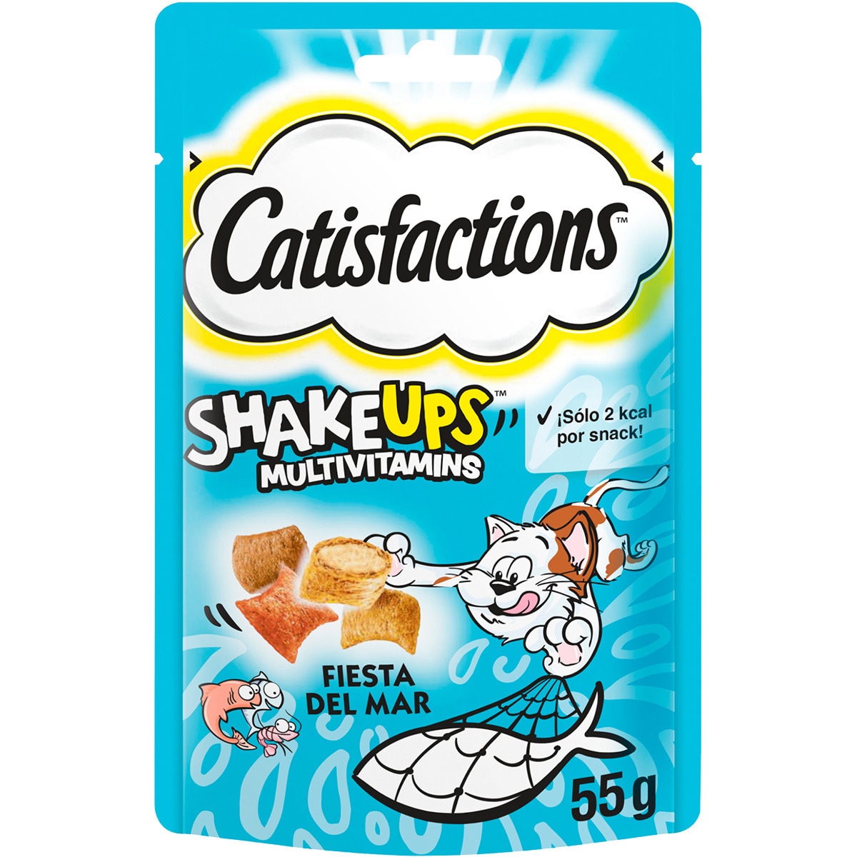 Shake Ups snacks para gatos rellenos Fiesta del Mar envase 55 g