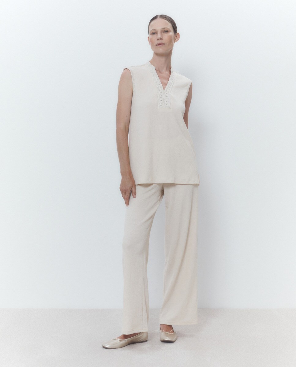 Tshirt en tissu crêpé