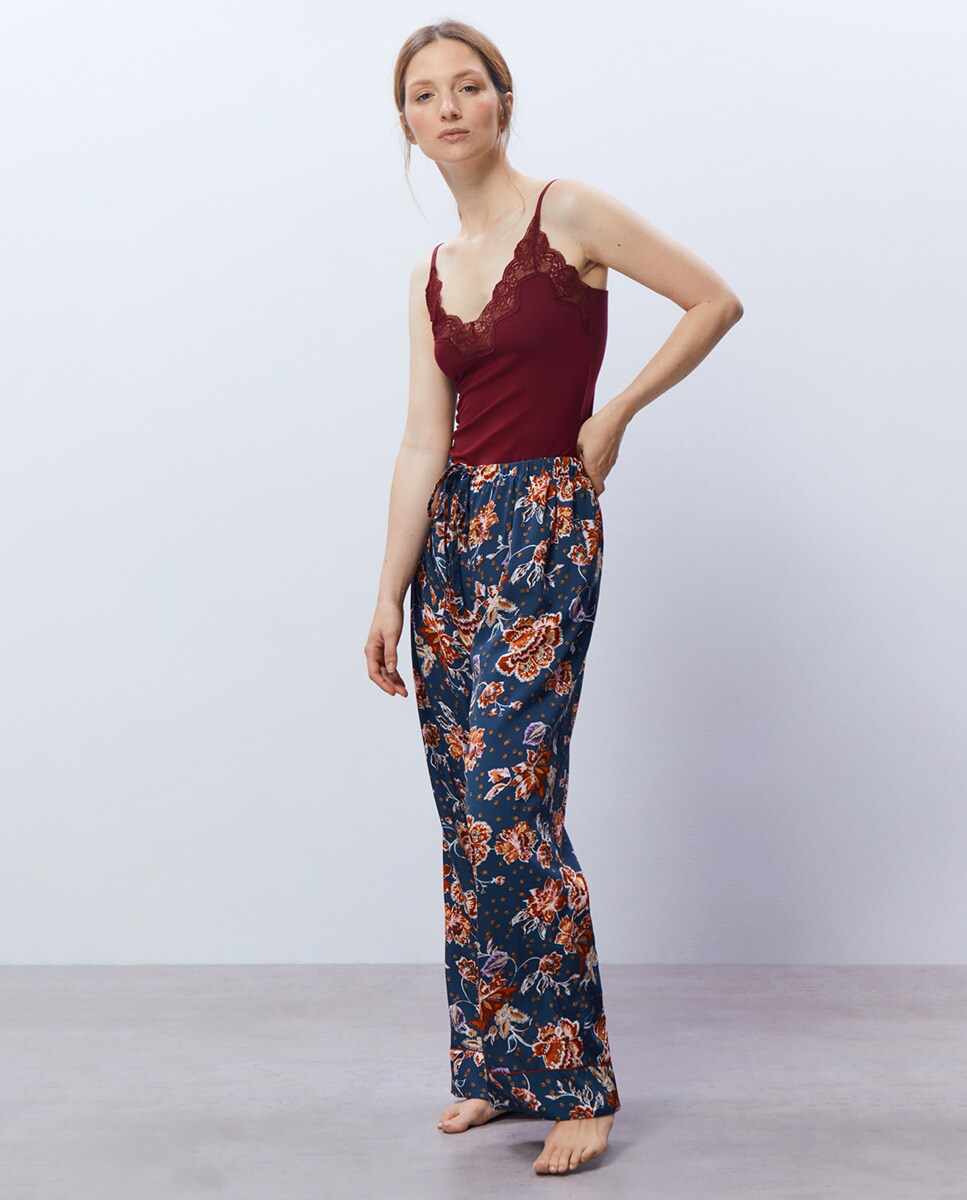 Pantalon fleurs