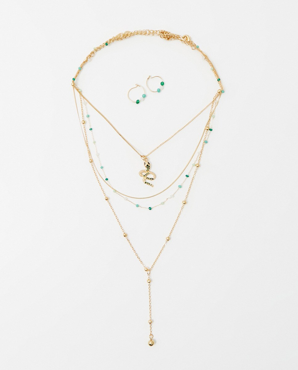 Parure lariat serpent