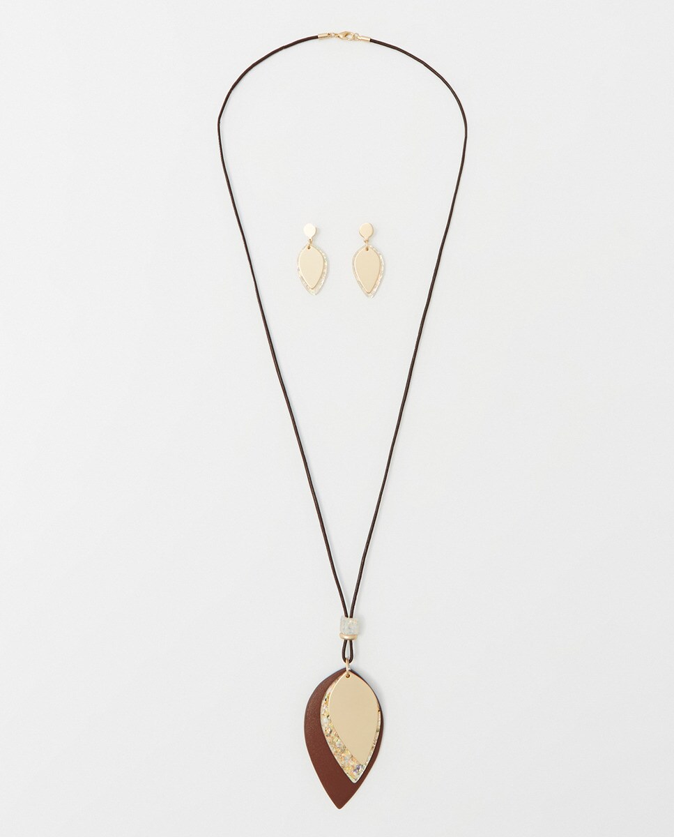 Parure pièces pointues irisées