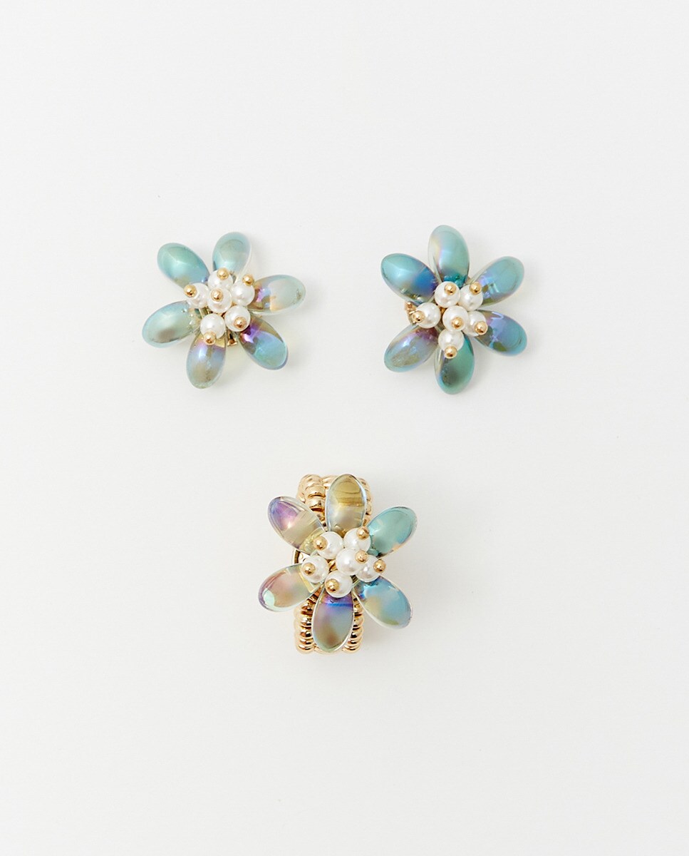 Combo fleur transparente