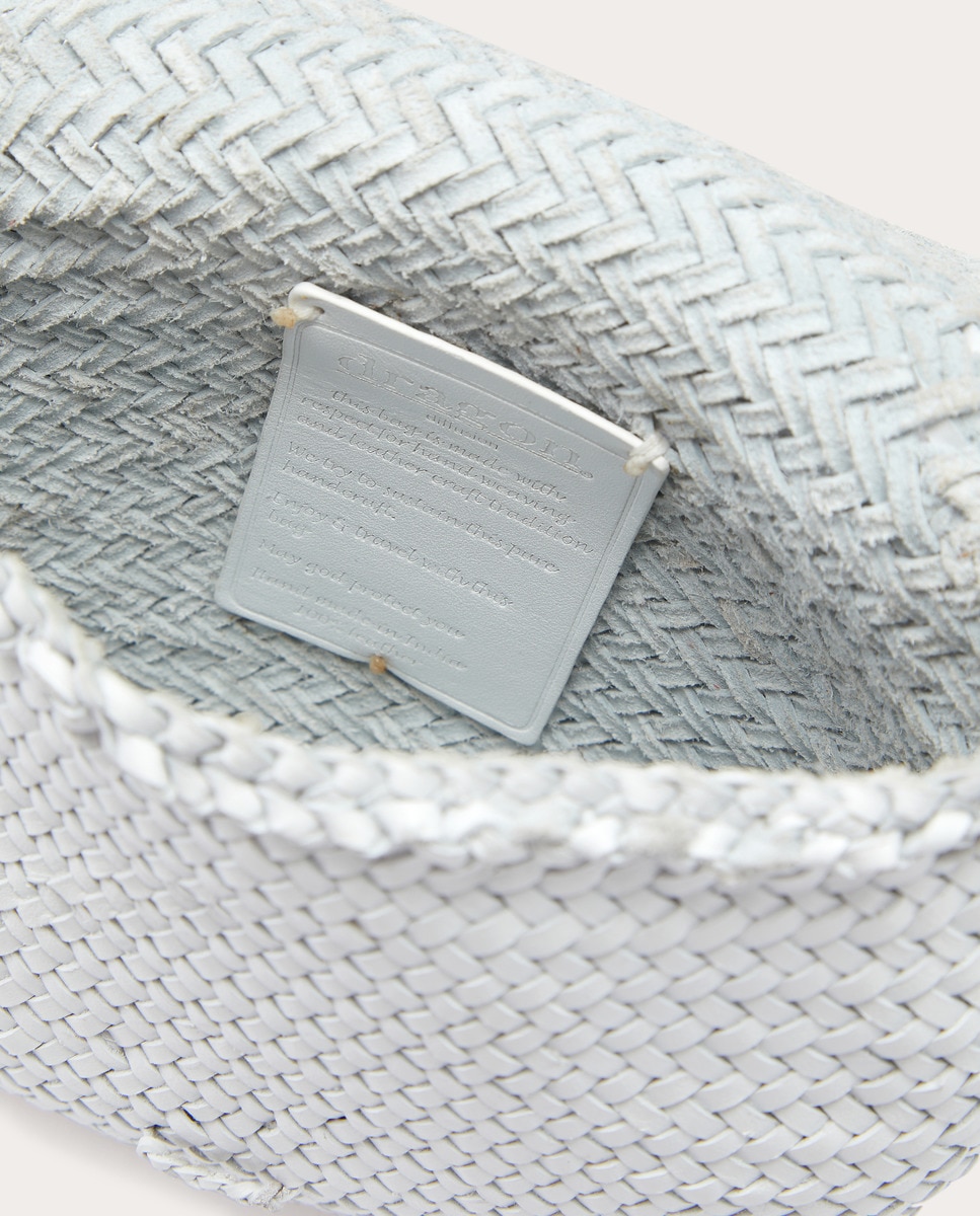 Mala a Tiracolo Mini City de Pele Branco-4