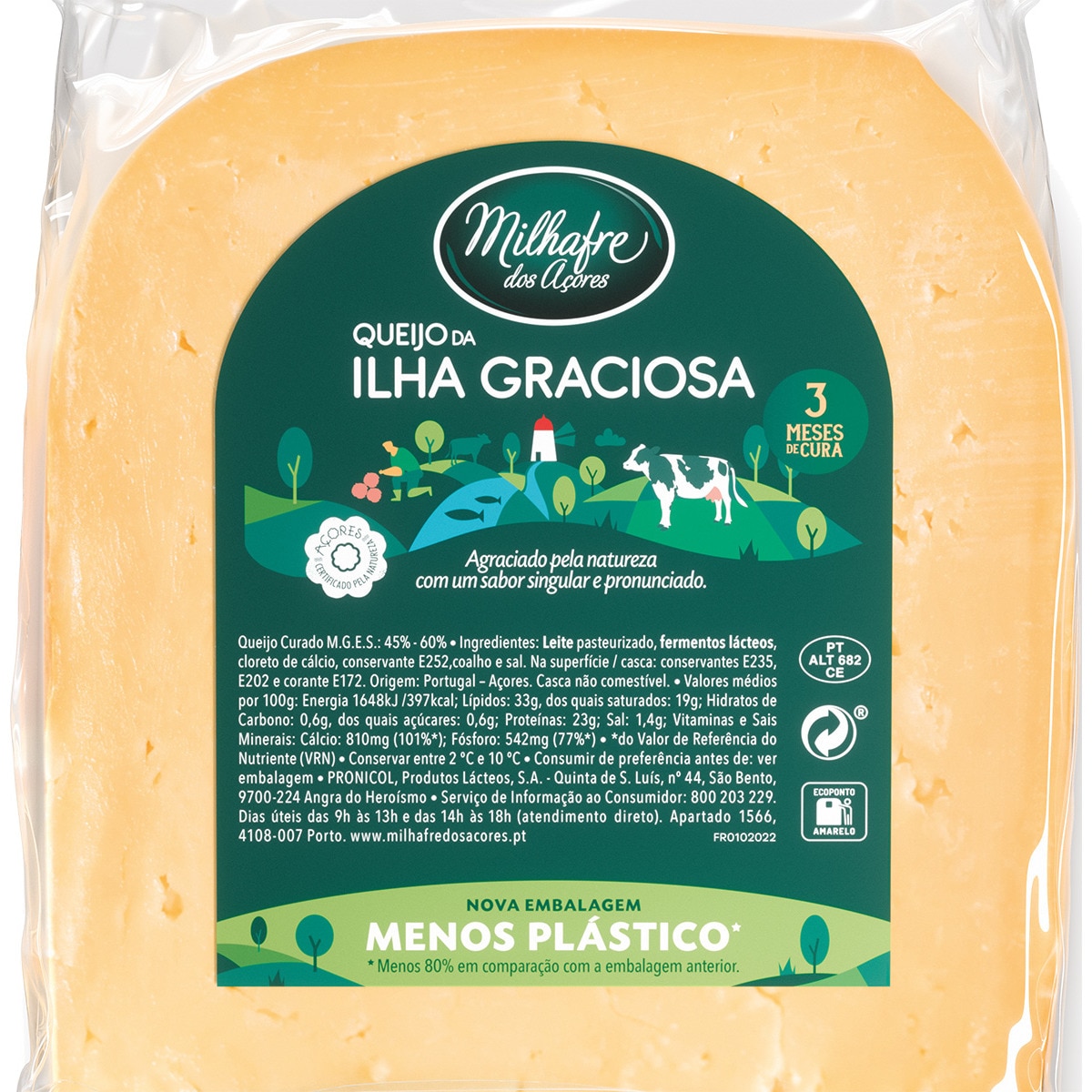 Queijo da Ilha Cunha embalagem 280 g