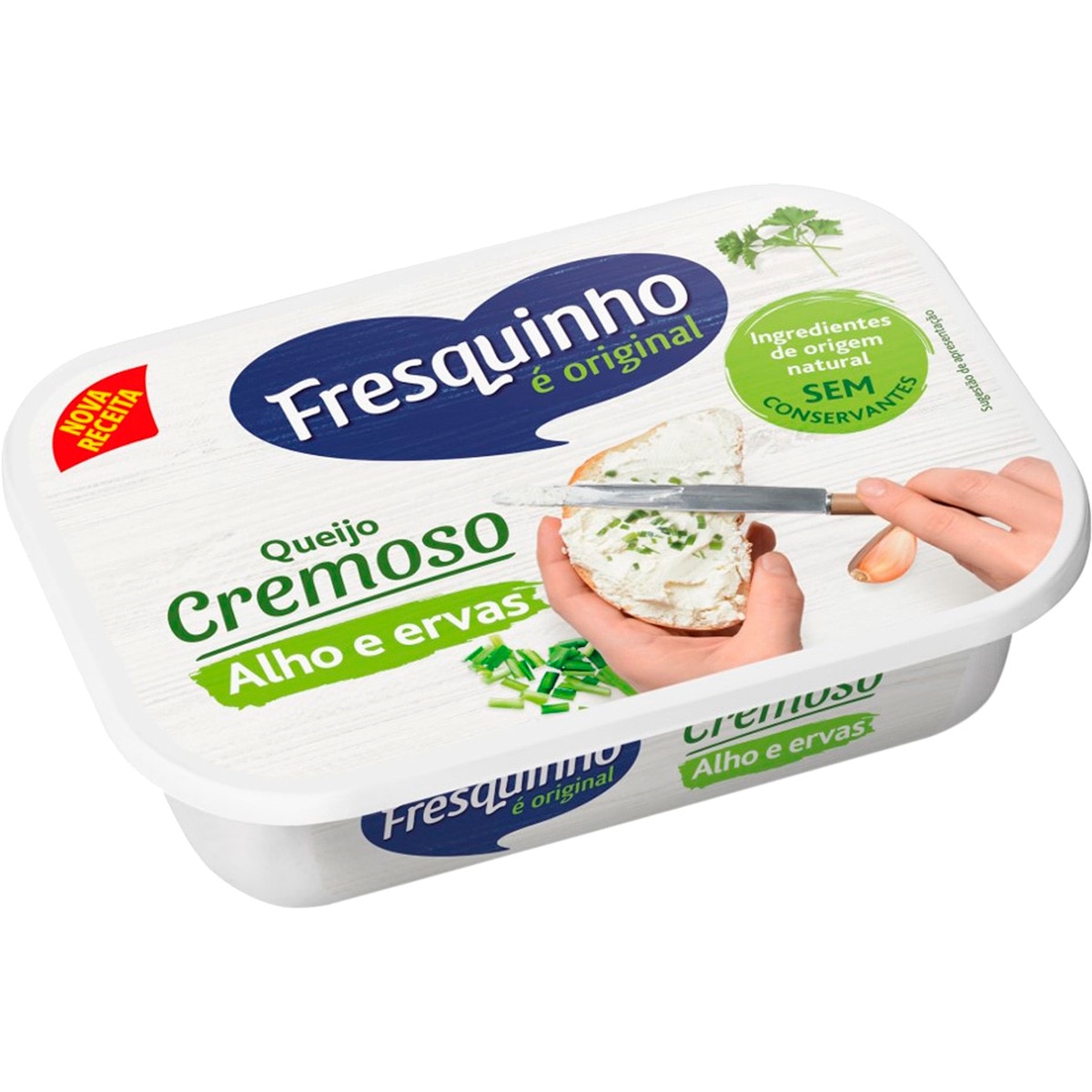 Queijo Fresco de Alho e Ervas para Barrar embalagem 125 g