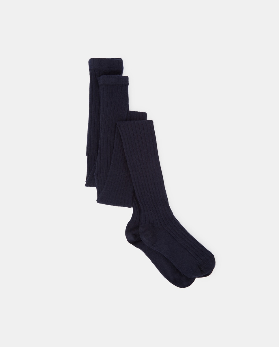 Lot de deux collants côtelés