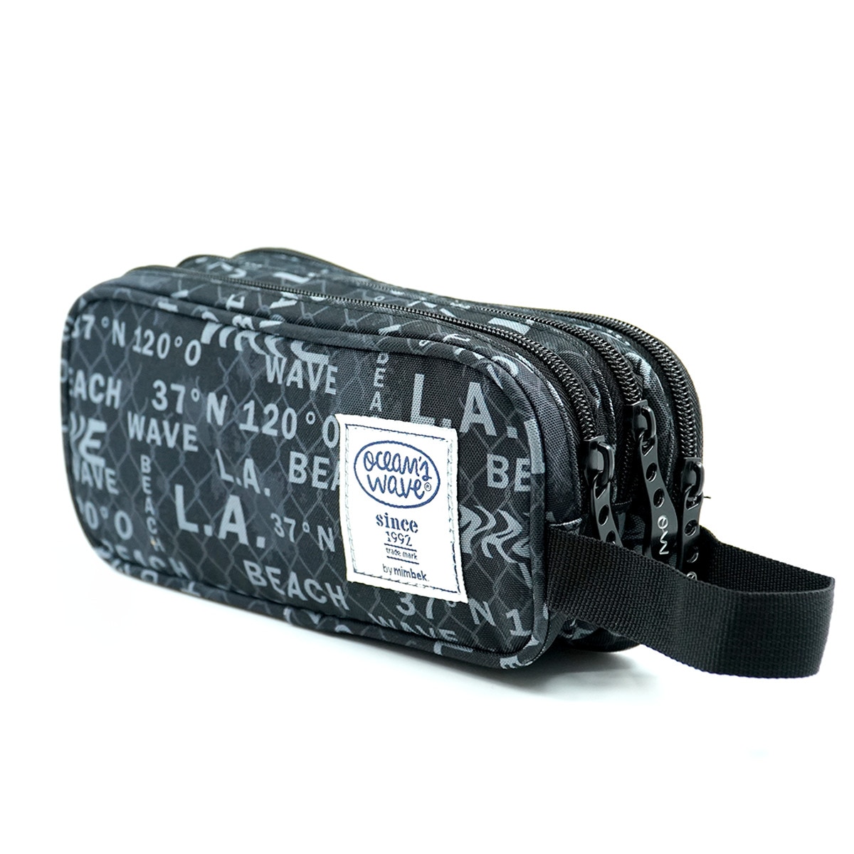 Estojo de 3 Fechos de Correr West Coast - Preto Preto / Cinzento-2