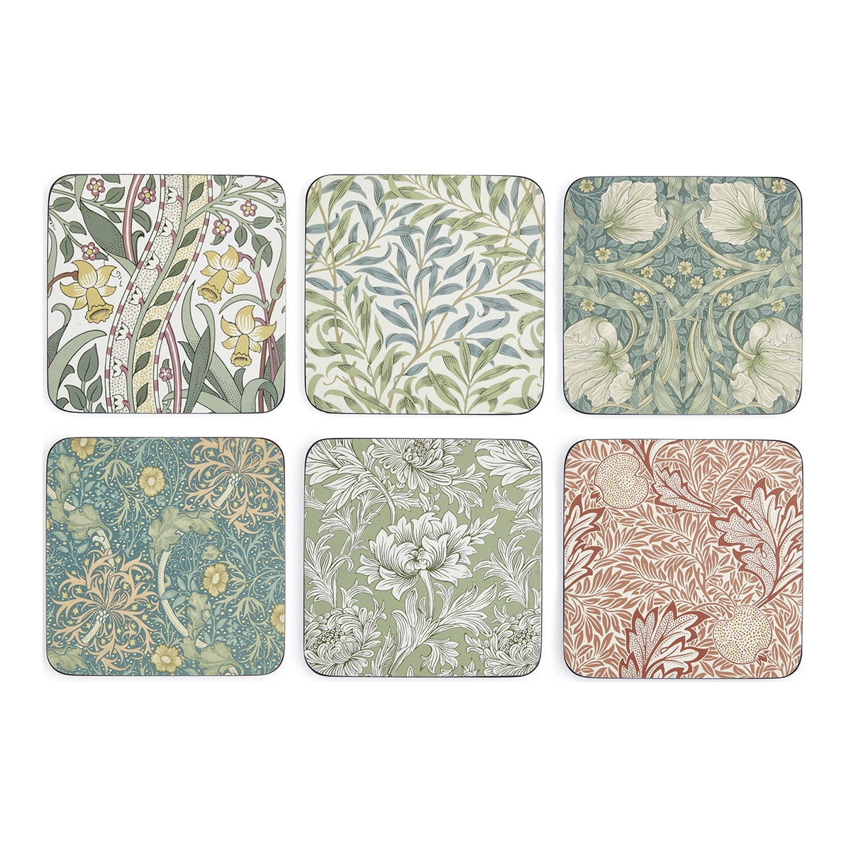 Conjunto de 6 Bases de Copo Morris & Co Multicolor-1