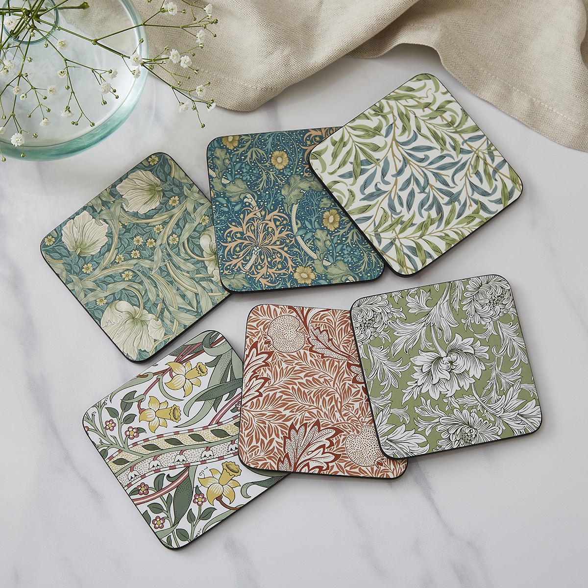 Conjunto de 6 Bases de Copo Morris & Co Multicolor-11
