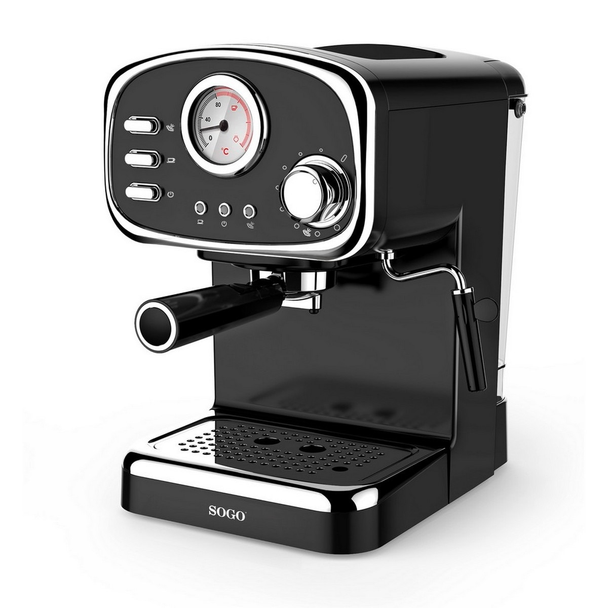 Máquina de Café Manual Sogo CAF-SS-5680 Expresso de 1100 W - Preto Preto-4
