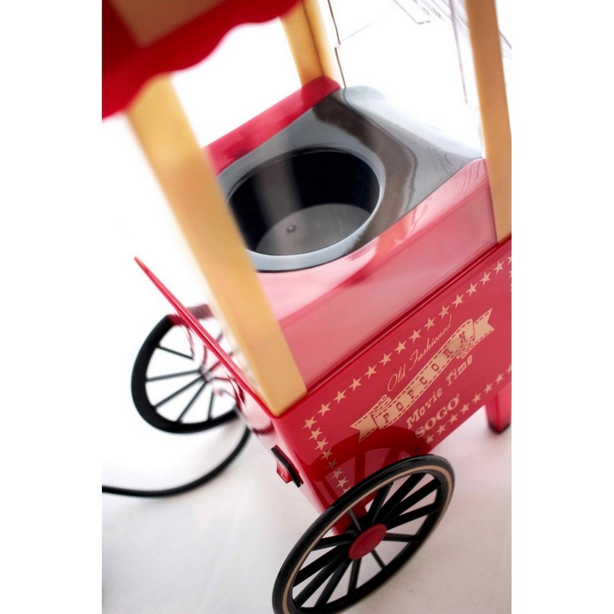 Máquina de Pipocas Sogo PAL-SS-11330 Estilo Antigo de 1200 W - Vermelho Vermelho-2
