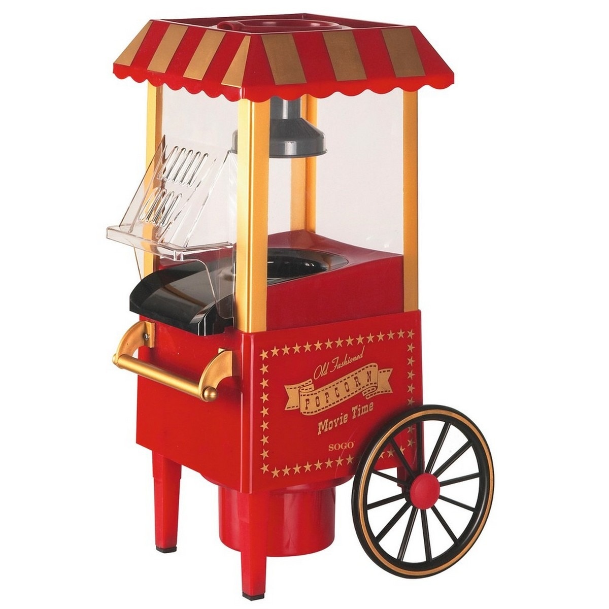 Máquina de Pipocas Sogo PAL-SS-11330 Estilo Antigo de 1200 W - Vermelho Vermelho-1