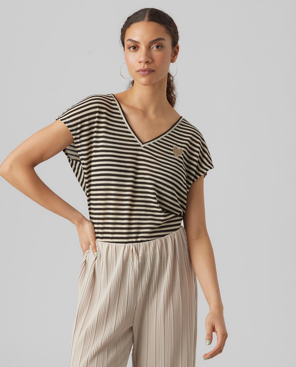 Tshirt à motif à manches courtes