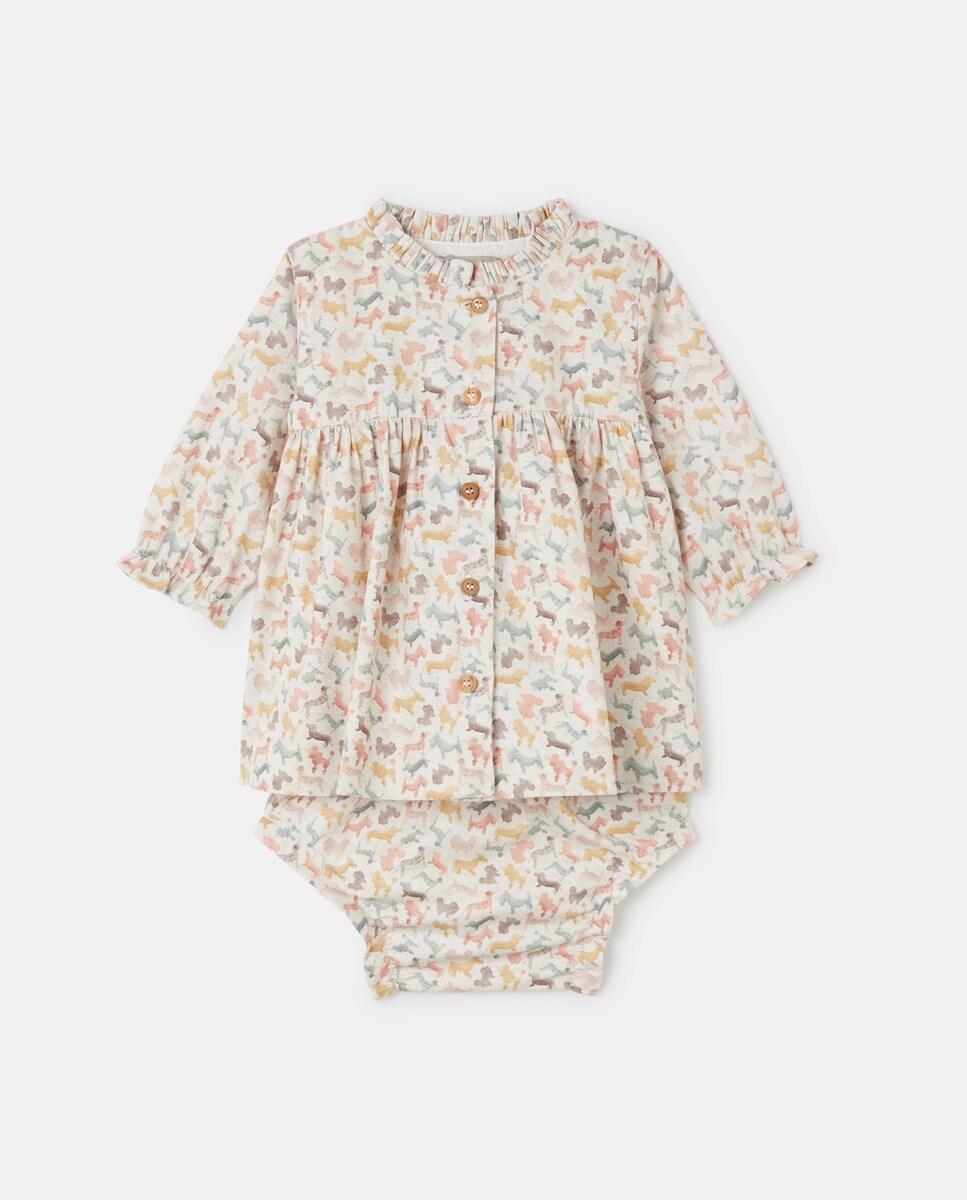 Robe manches longues col mao