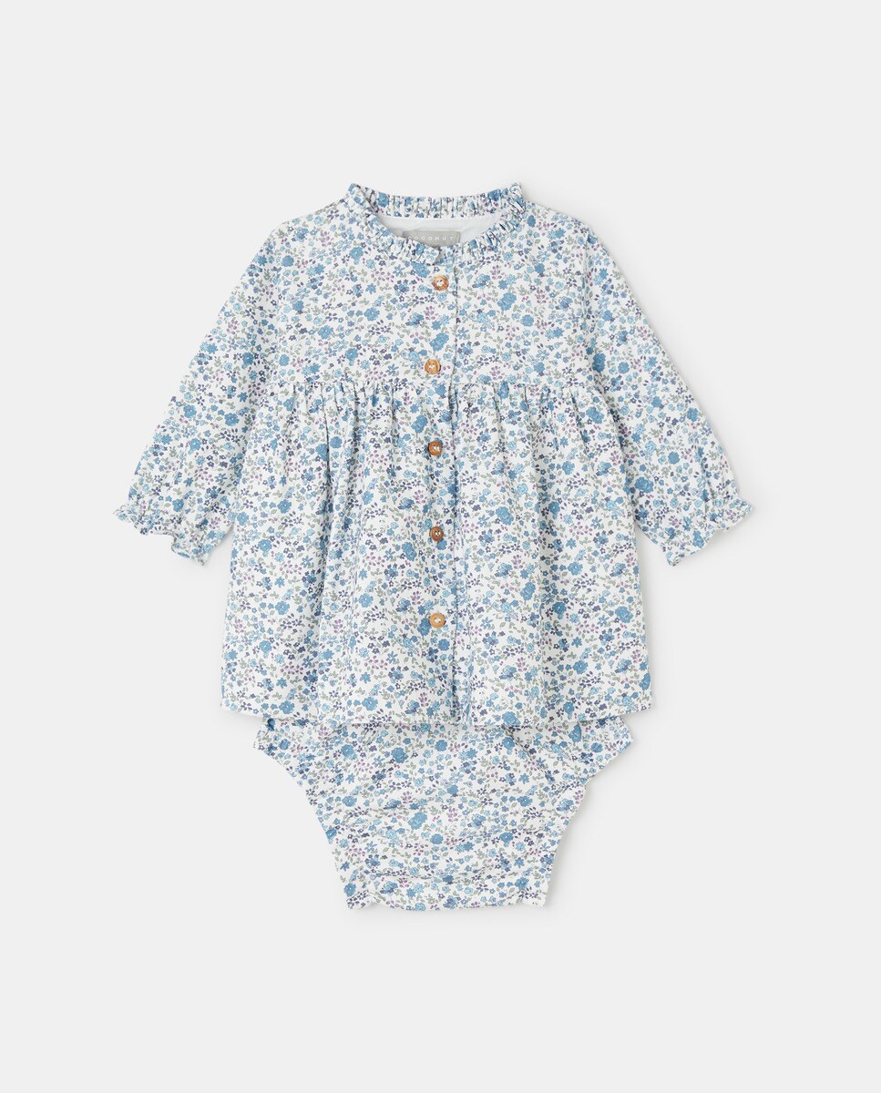 Robe manches longues col mao