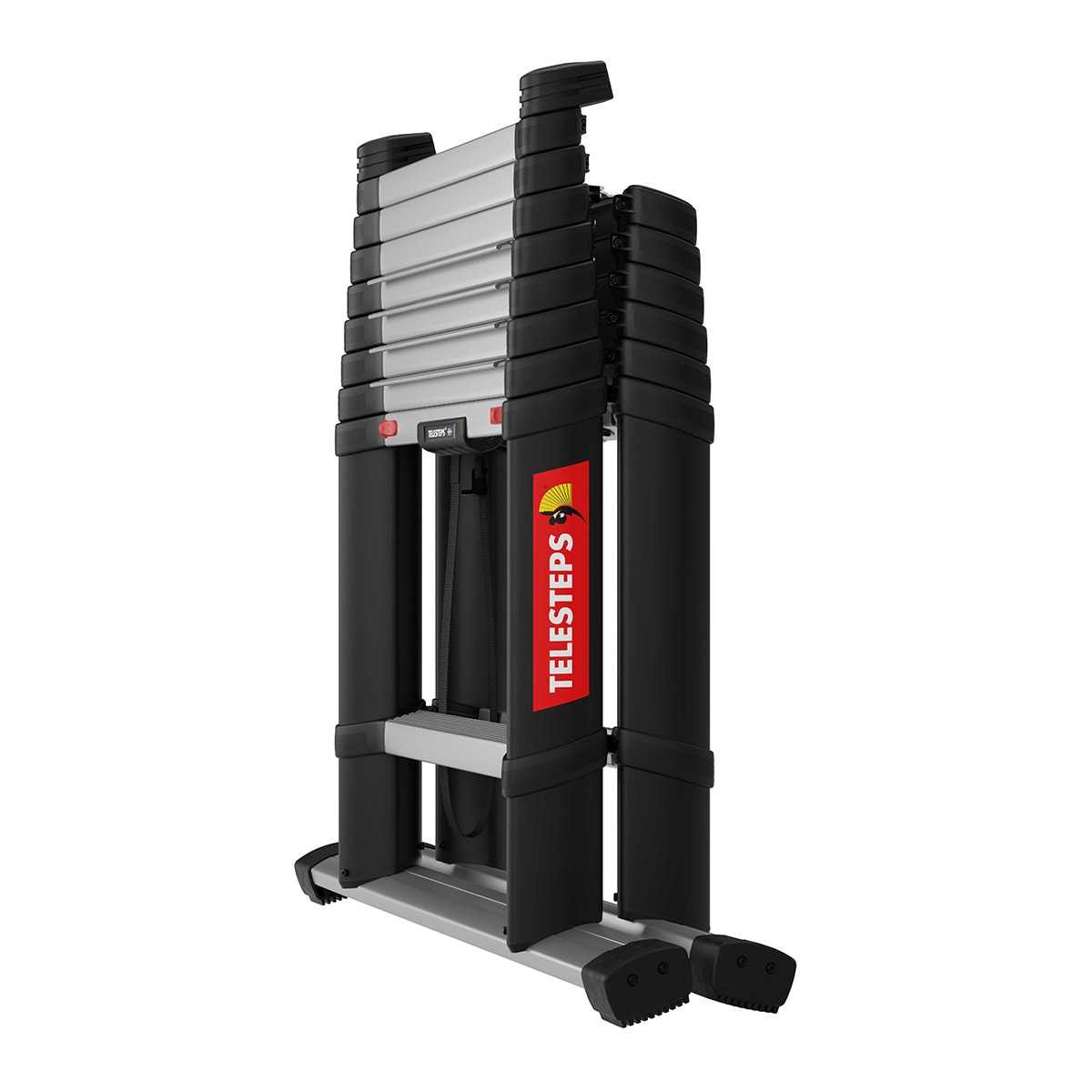 Escada Telescópica 2 Secções Combi Line - 3 m Aço/Preto-1