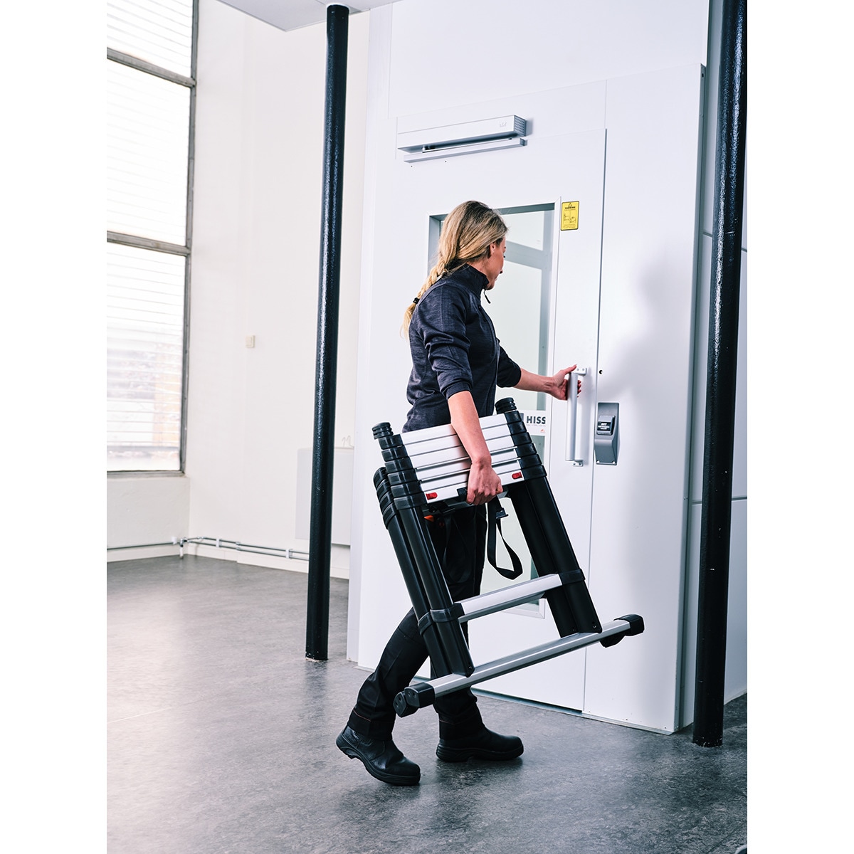 Escada Telescópica 2 Secções Combi Line - 3 m Aço/Preto-6