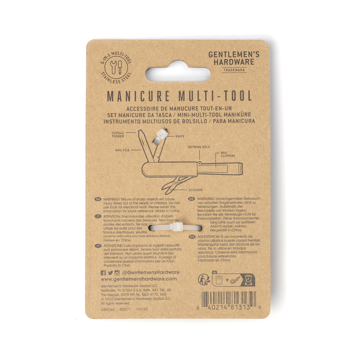 Mini multiferramenta manicure Gentlemen's Hardware 4