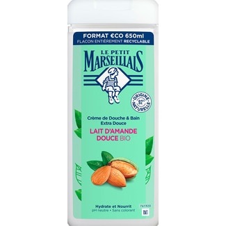 Gel de Banho Leite de Amêndoas Biológico embalagem 650 ml - Le Petit Marseillais