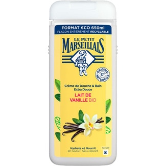 Gel de Banho Leite de Baunilha Biológico embalagem 650 ml - Le Petit Marseillais