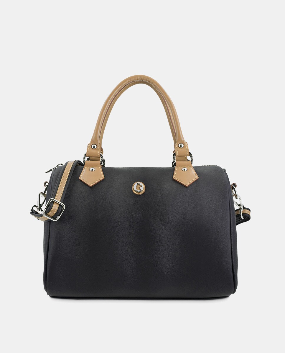 Grand sac bowling à imprimé logos zippé