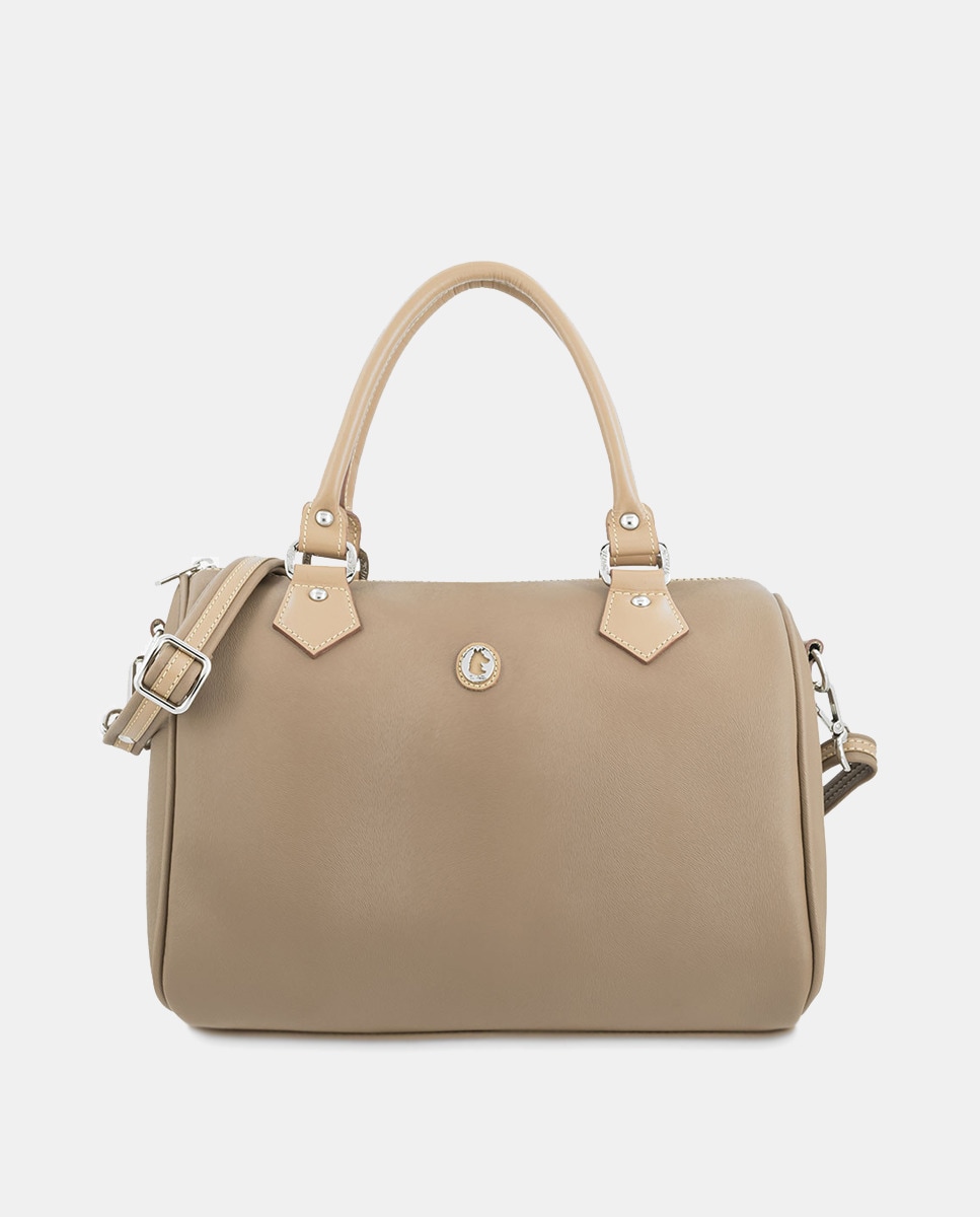 Grand sac bowling à imprimé logos zippé